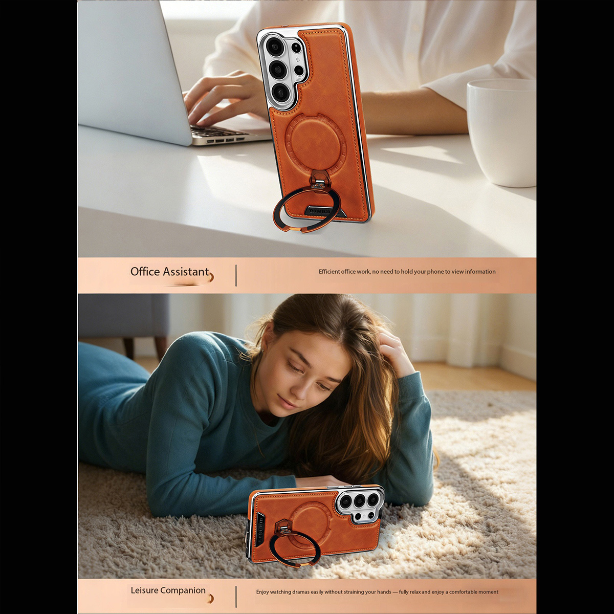 Casing Ponsel Kulit PU untuk S - Taco Stand Holder ulasan dan harga