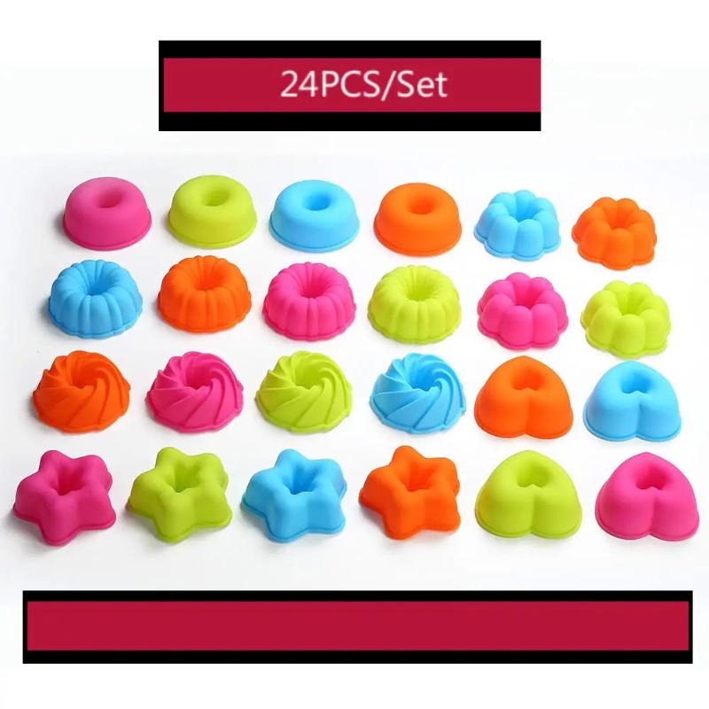 24 Pcs Cetakan Kue Muffin Sili - Donut Mold Silicone ulasan dan harga